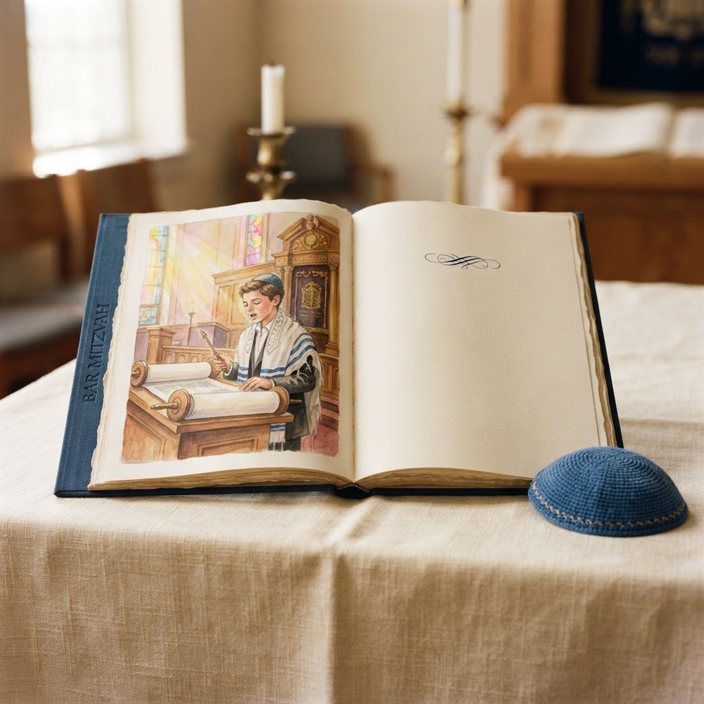Mitzvah Illustrated Editions personalized illustrated hardcover book by Orvelle Editions