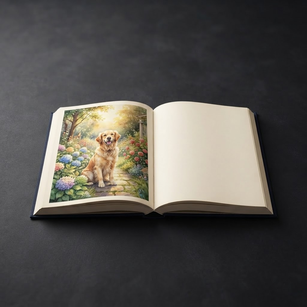 Dog Memory Books illustrated memory book example