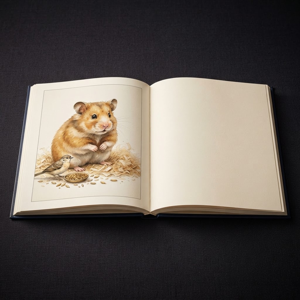 Hamster Memory Books illustrated memory book example