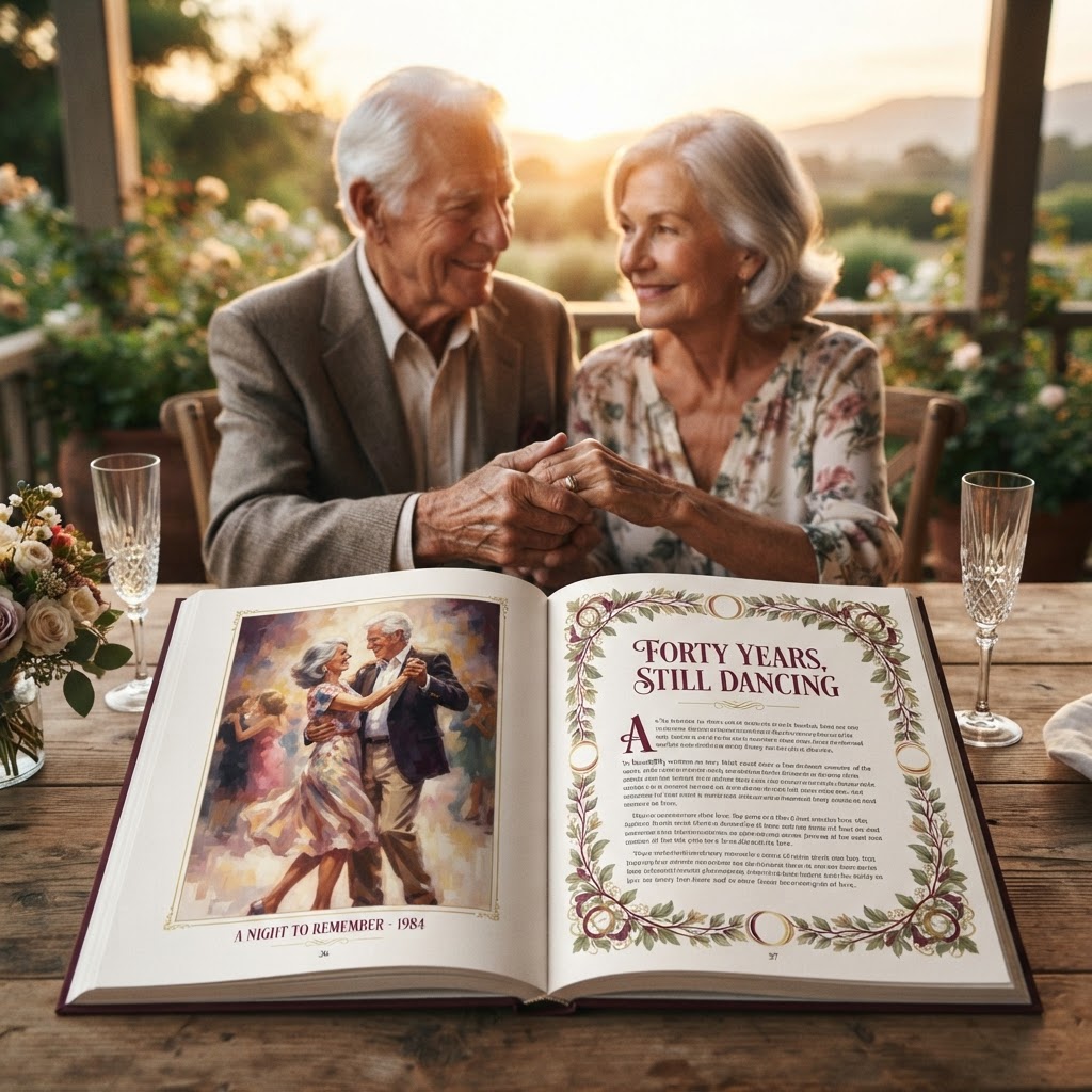 Forty Years illustrated book cover