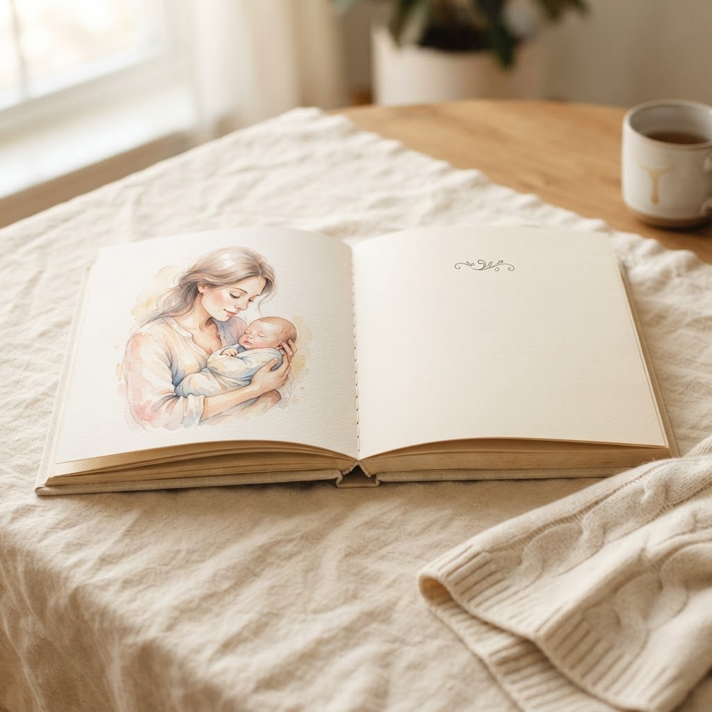 New Baby Illustrated Editions personalized illustrated hardcover book by Orvelle Editions