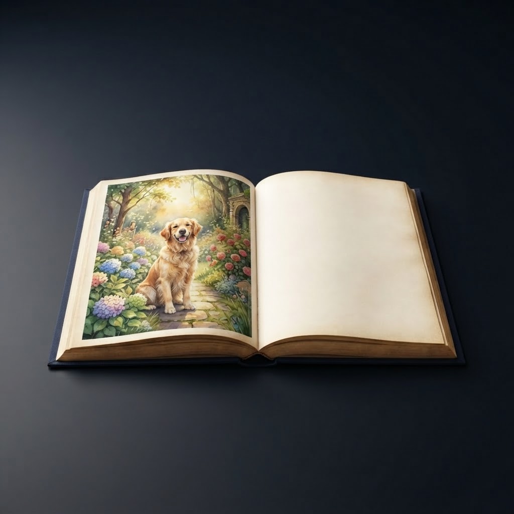 Pet Adventure Books illustrated memory book example