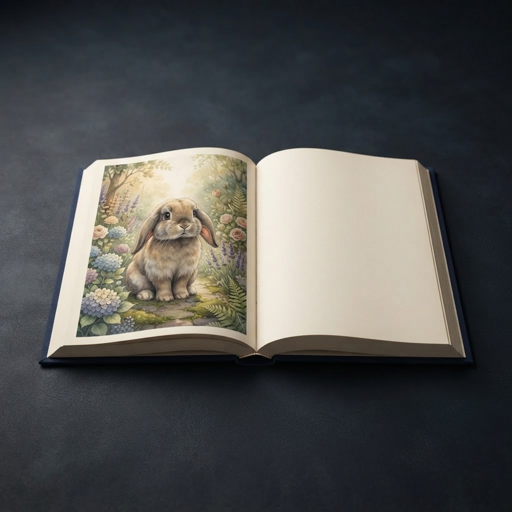 Rabbit Memory Books illustrated memory book example