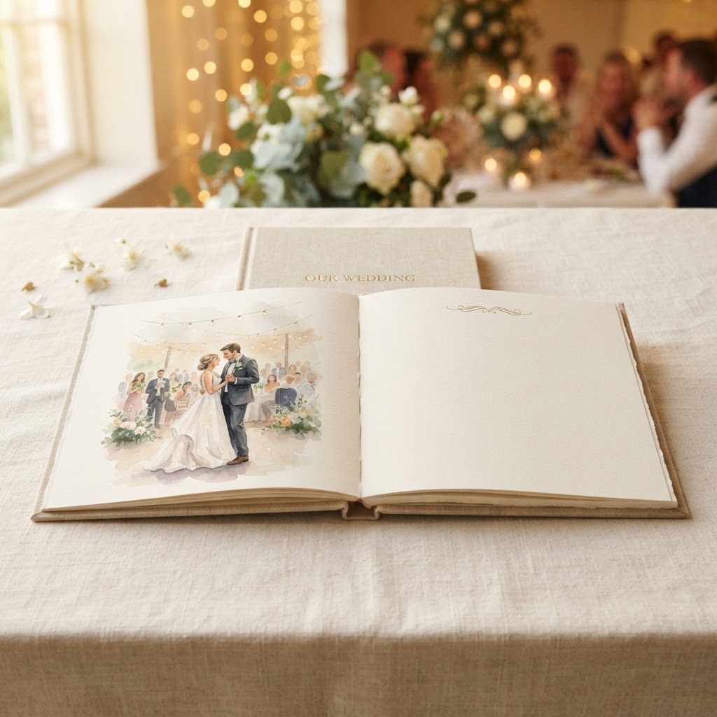 Wedding Illustrated Editions personalized illustrated hardcover book by Orvelle Editions