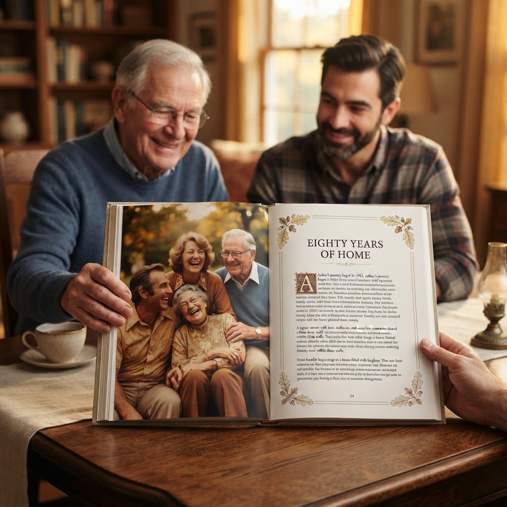 Eighty Years of Home illustrated book cover