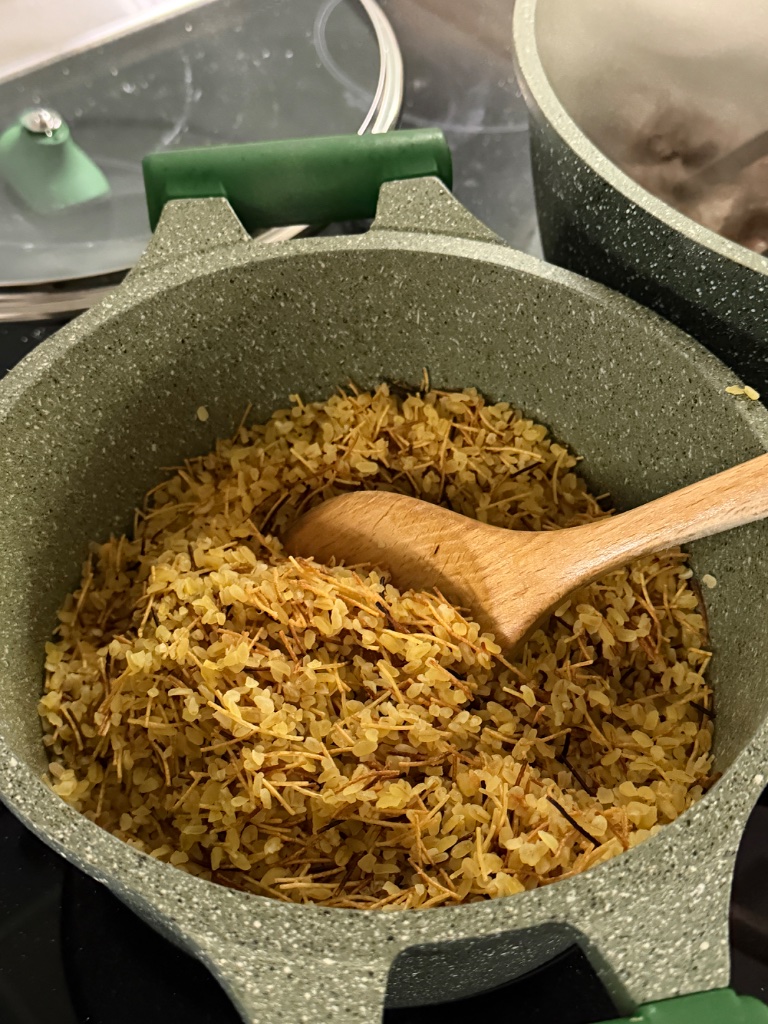 لوبيا باللحم مع البرغل 7