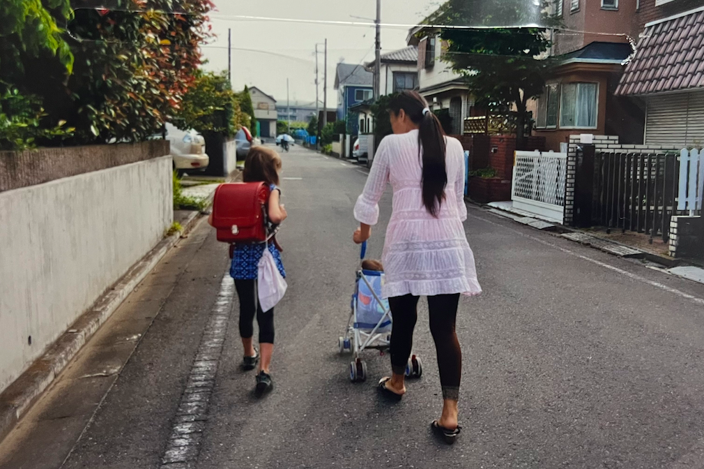 Walking to school in Japan