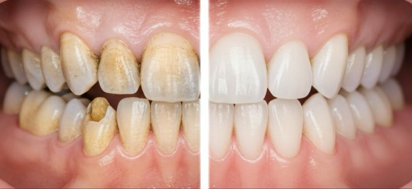 Smile transformation before and after