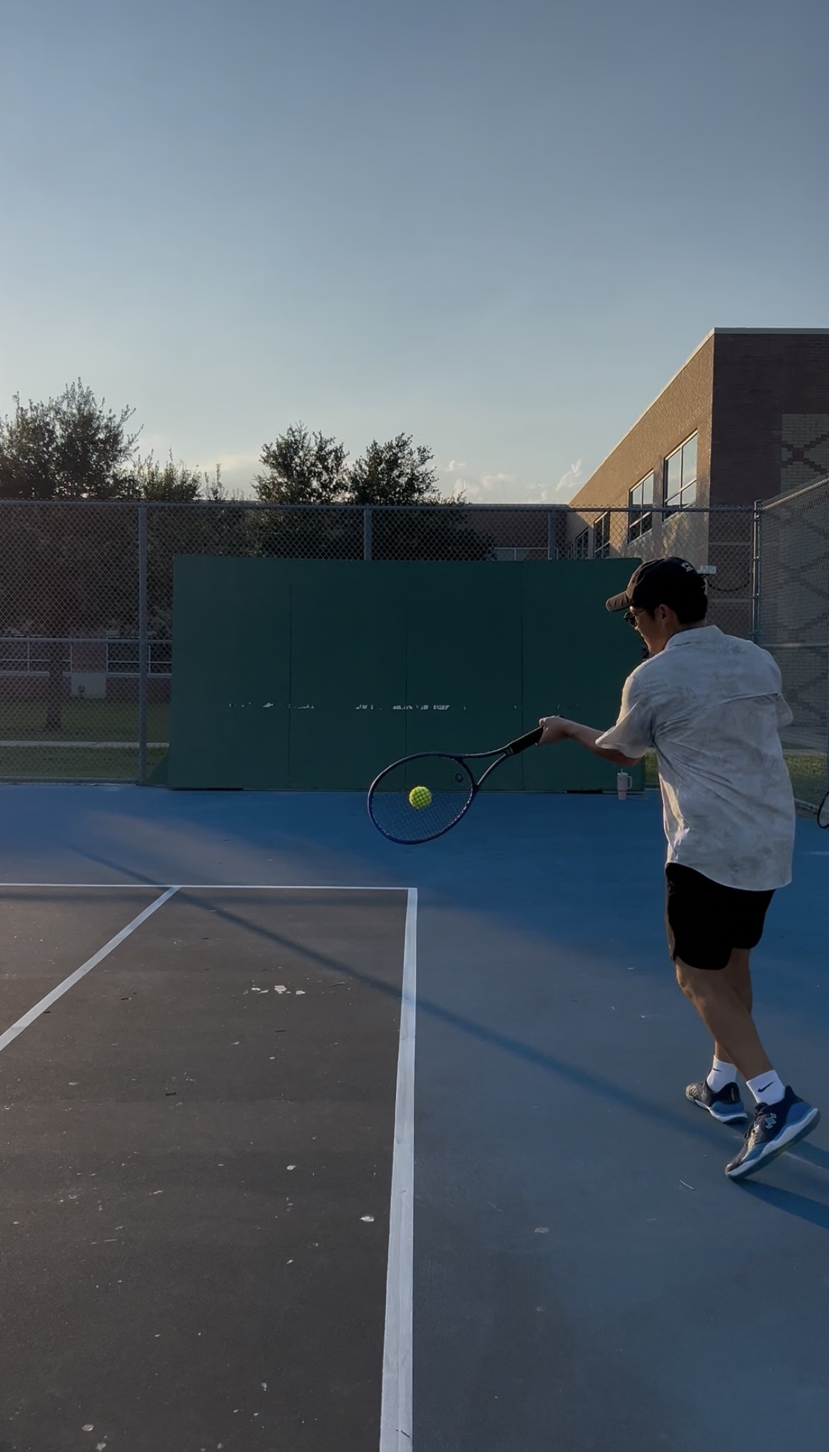 Two-person tennis lesson