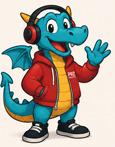 Trendy Dragon waving
