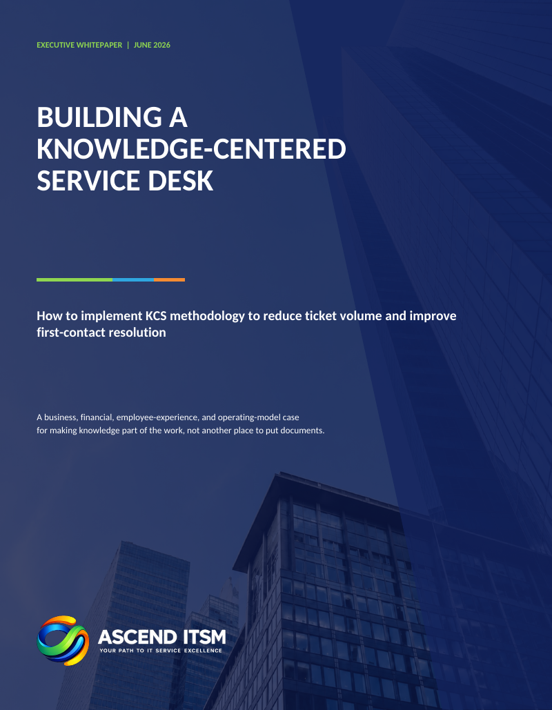 Building a Knowledge-Centered Service Desk