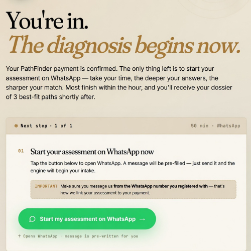 PathFinder thank-you page
