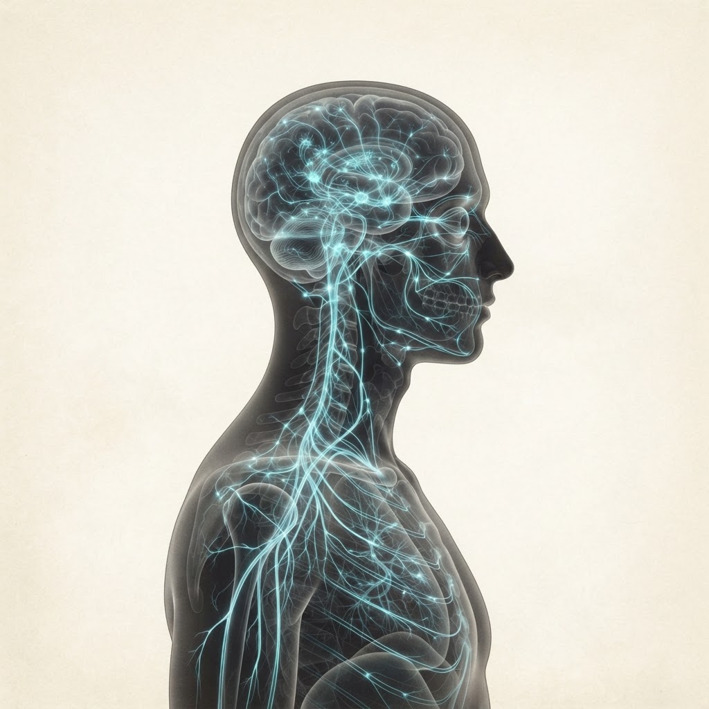 Nervous-system pathways from skin to brain