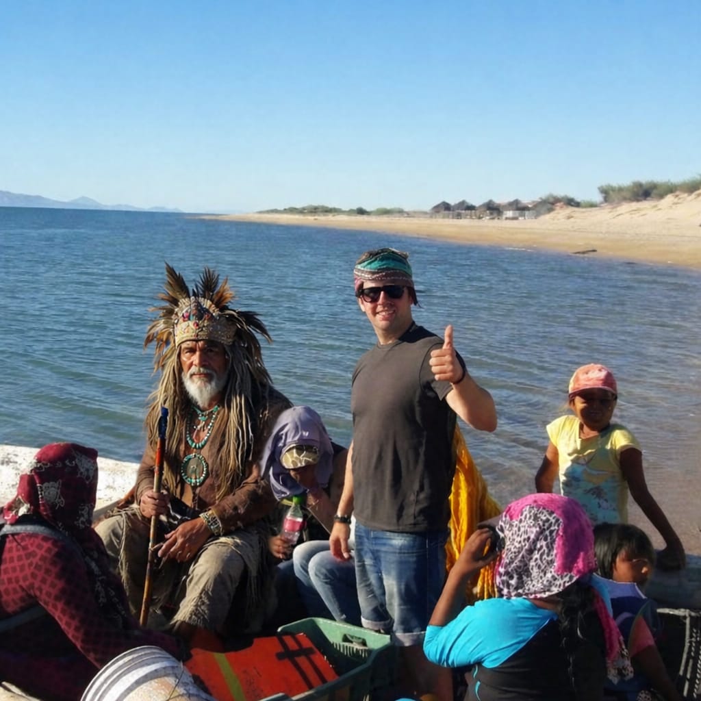 Excursión en barco con chamanes y participantes de Esikaro