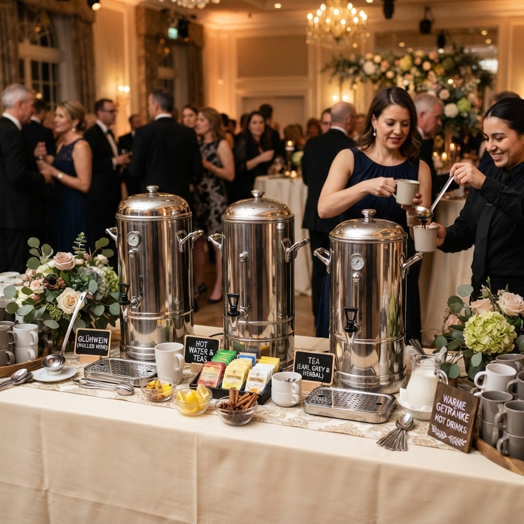 distributeur de boissons chaudes : vin, thé, eau et stérilisateur de conserves 30 litres
