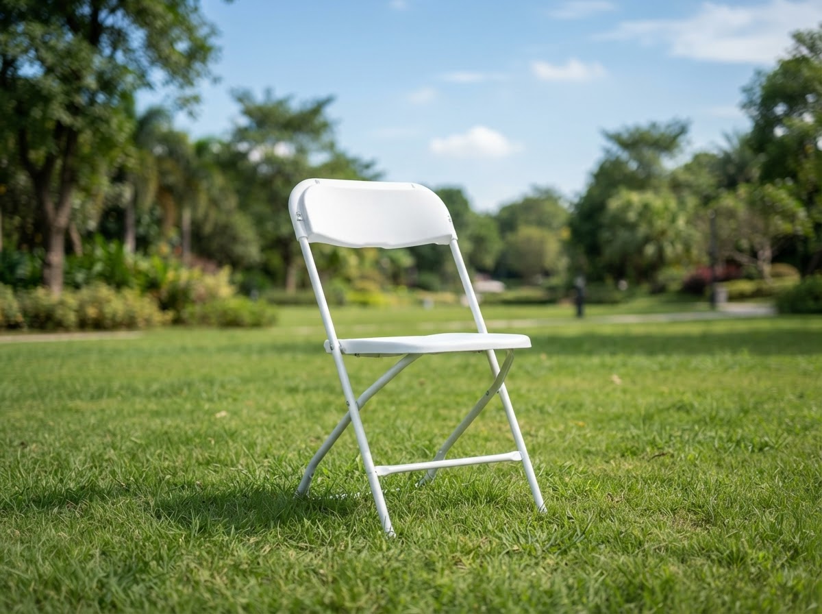 Chaise blanche Pliable