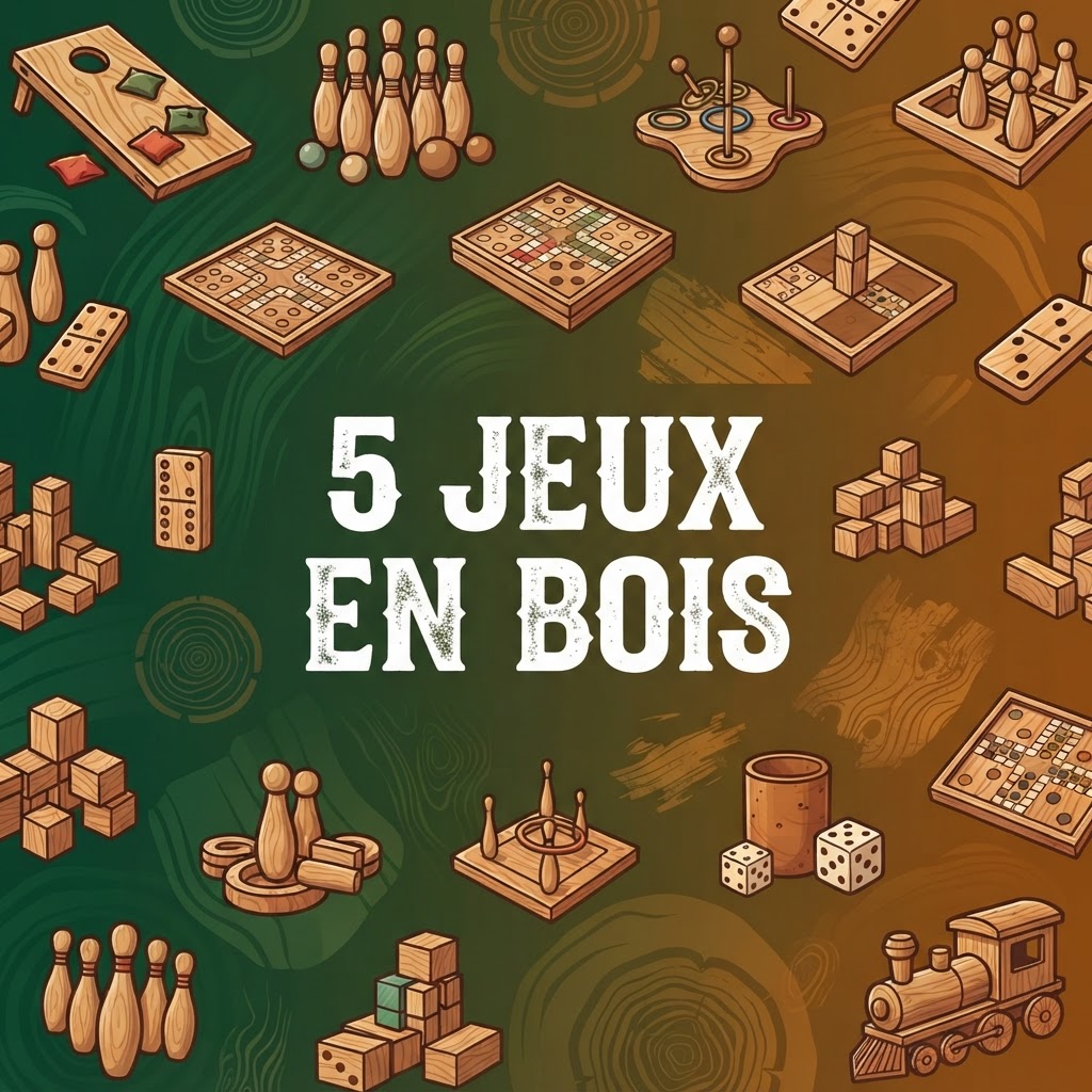 Pack 5 jeux en bois