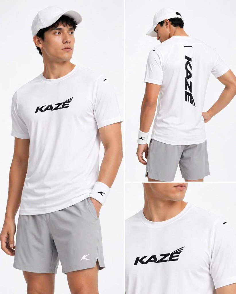 KAZE Tee - Trắng Logo Lớn — Trắng