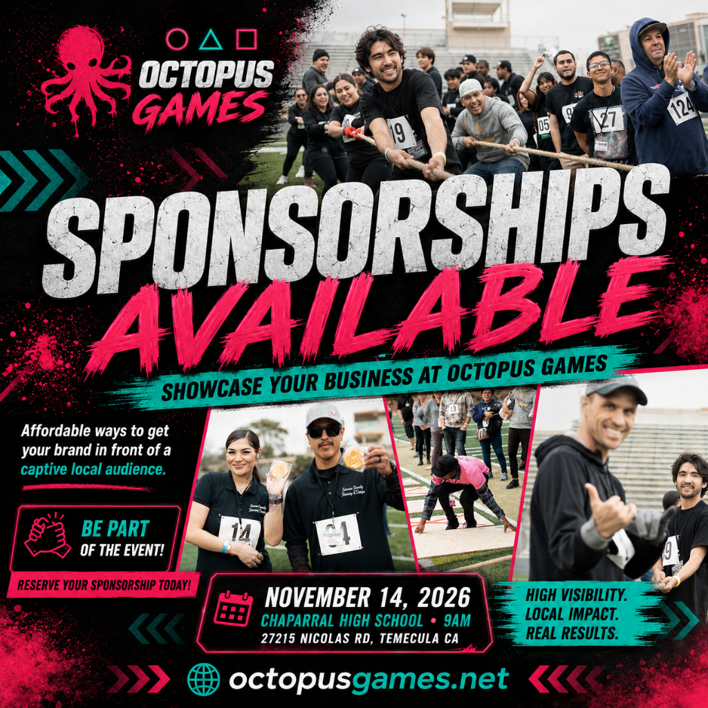 Sponsorships Available — Octopus Games