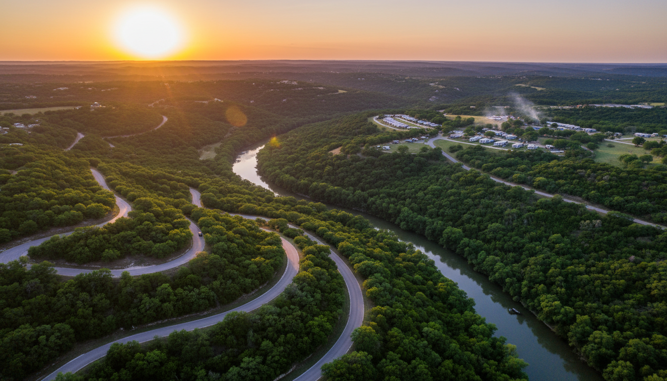 Texas Hill Country aerial view