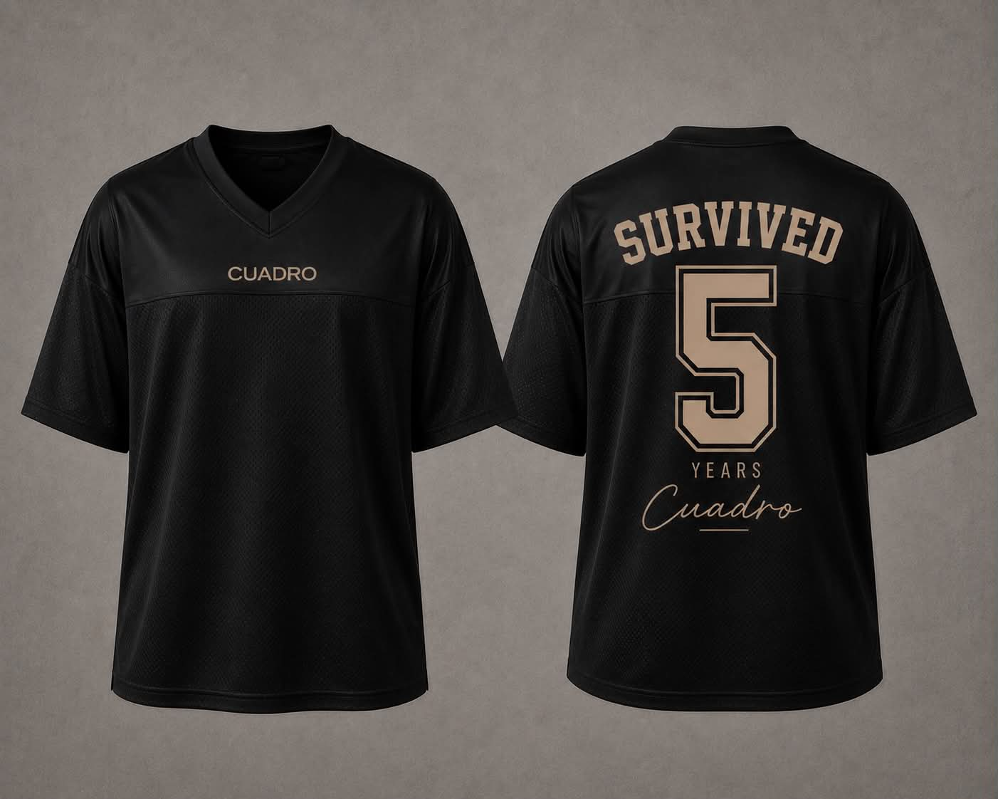 SURVIVED 5 YEARS Jersey — Black