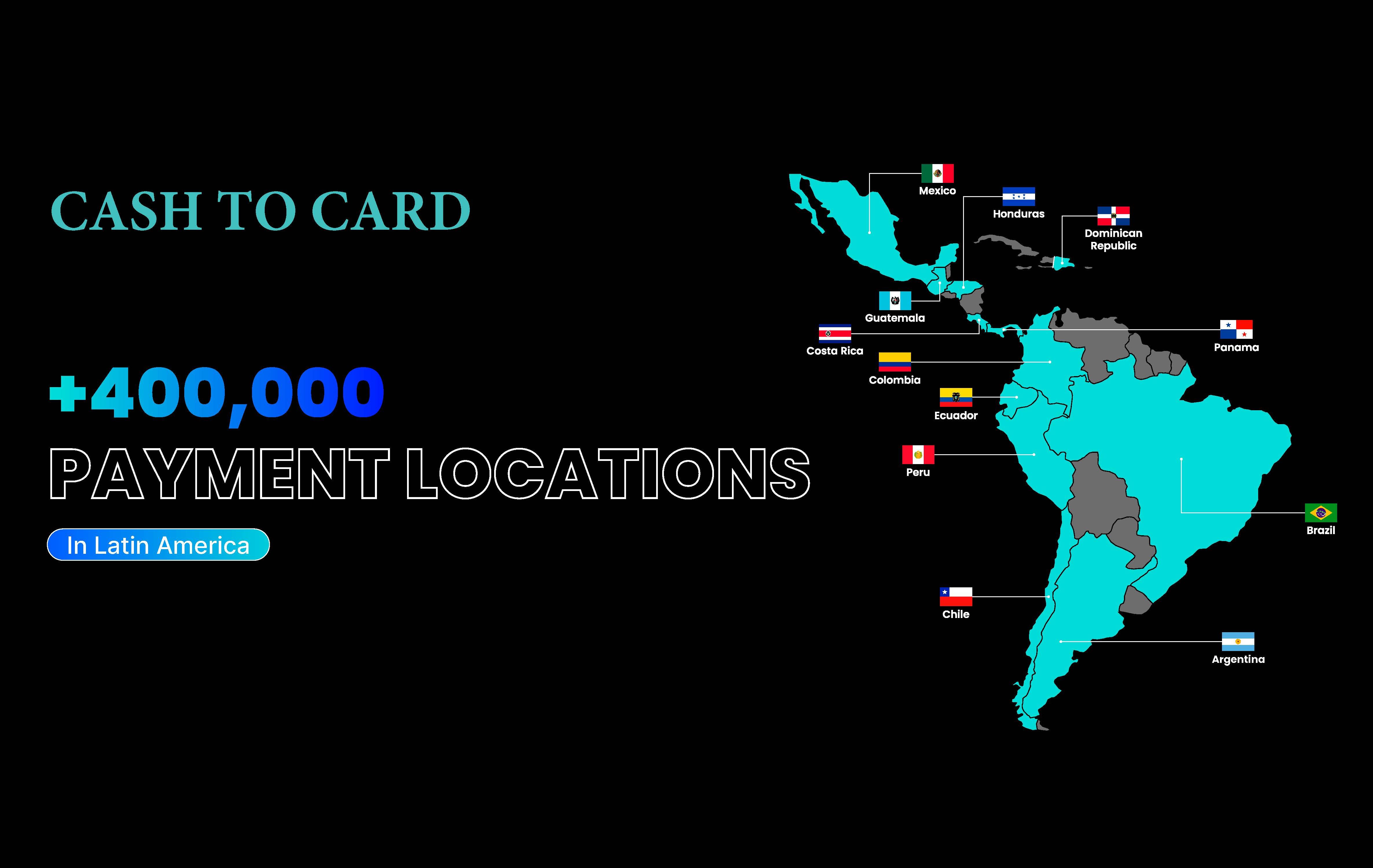 Cash to Card — Over 400,000 Payment Locations in Latin America