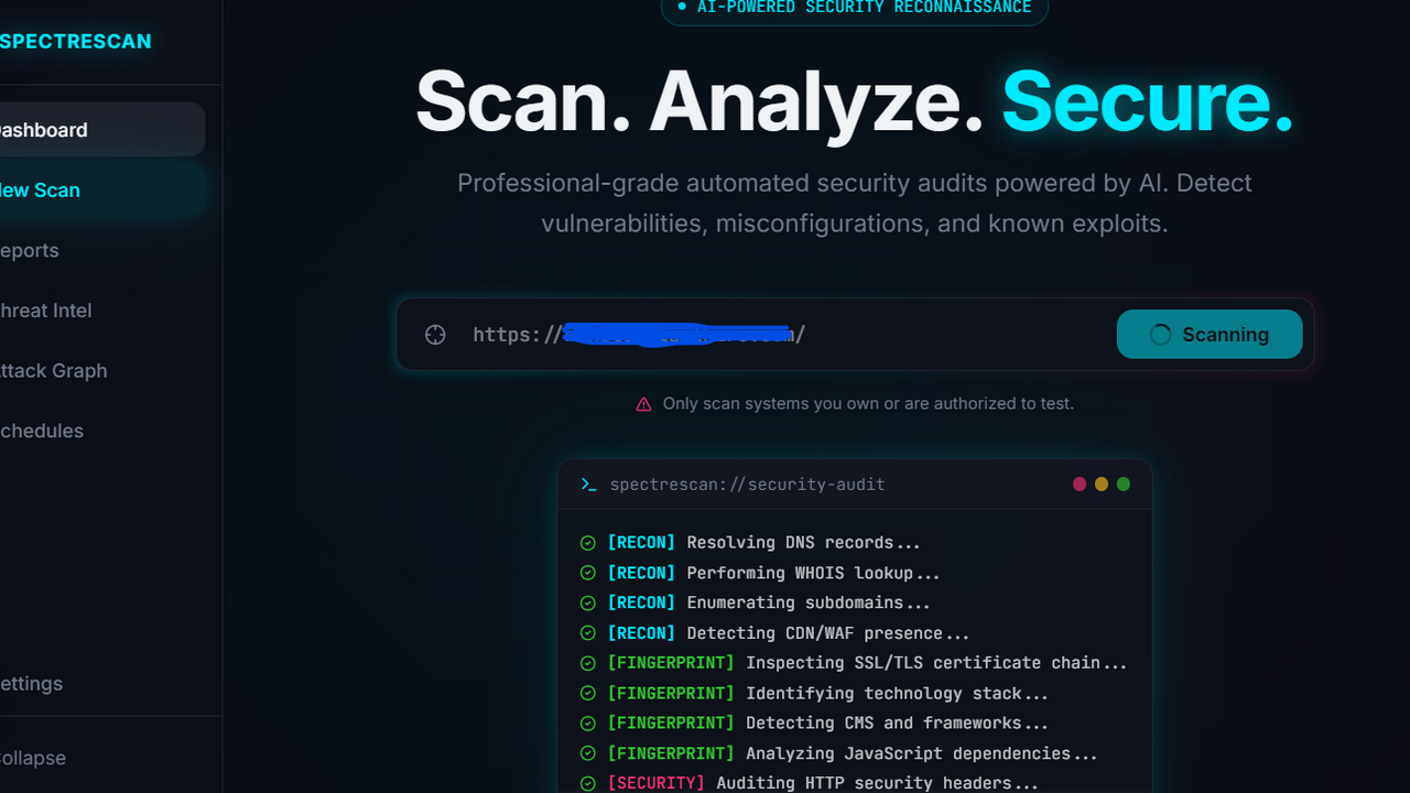 spectreScan template preview