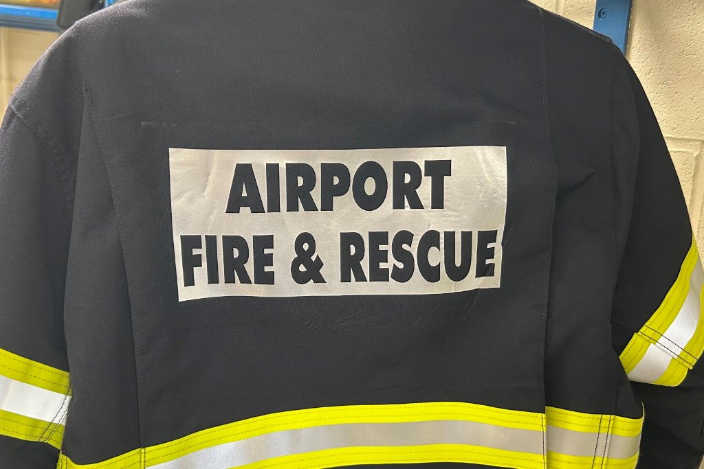 Airport Fire & Rescue PPE, ready and waiting for the next crew