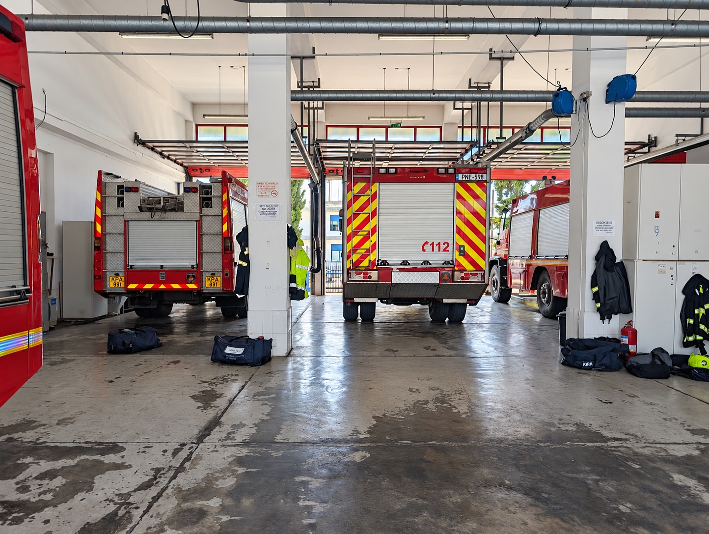 Rear of the bay — where another three appliances are parked.