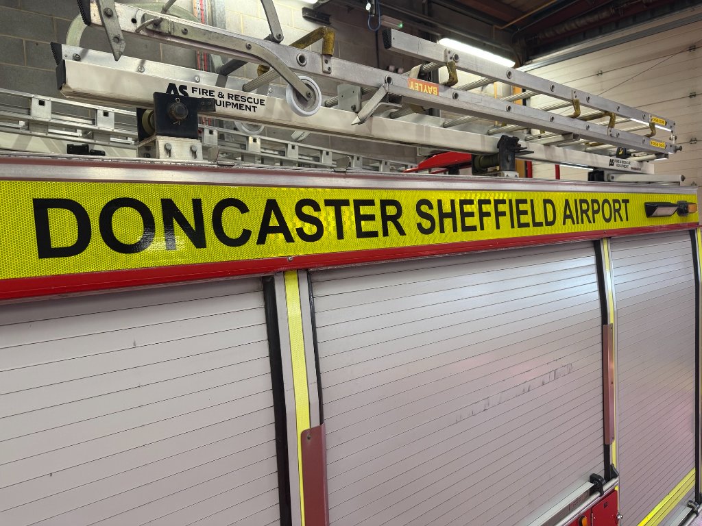 Doncaster Sheffield Airport AFRS appliance signage