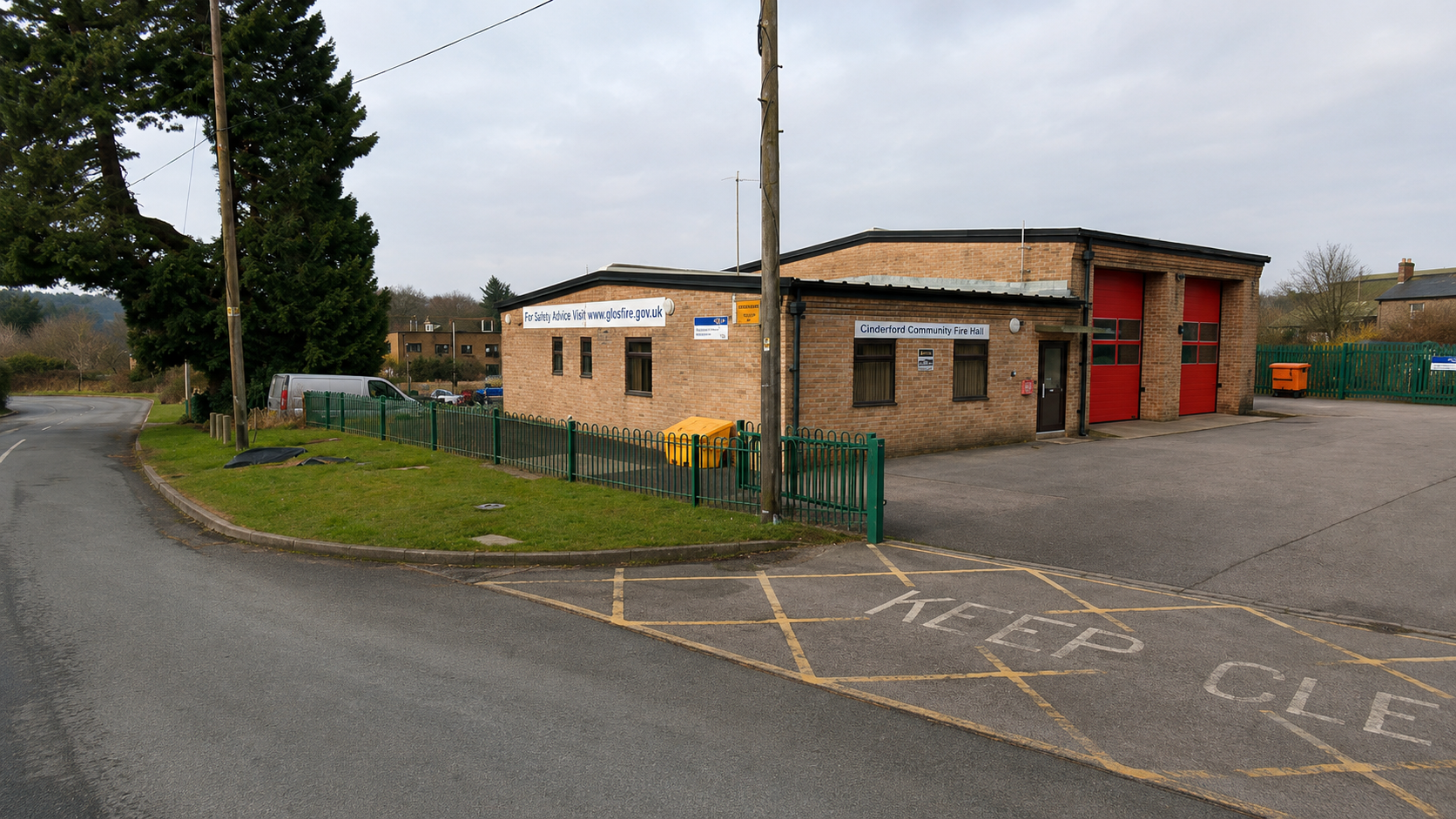 Cinderford Community Fire Station — the smaller two-bay station that would gain whole-time day cover under the plans.