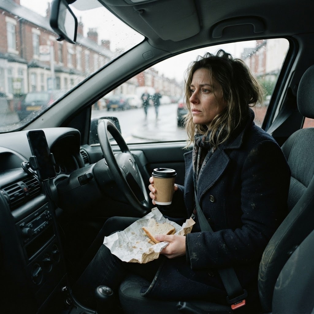 Stressed UK driver dealing with surprise DVLA fines and expired MOT deadlines