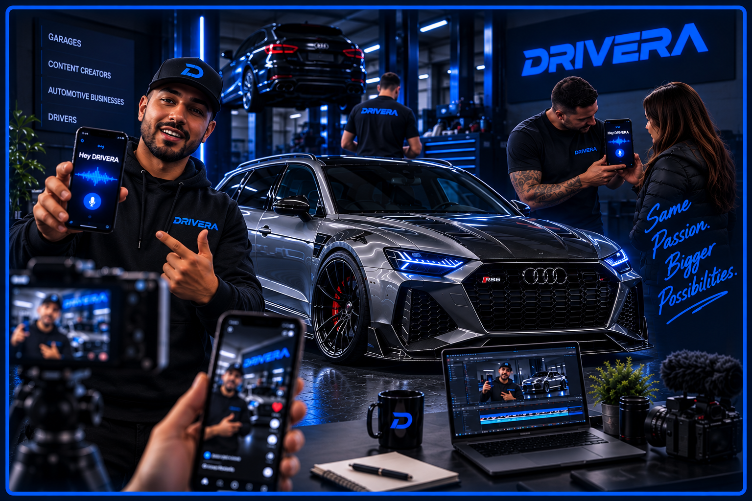 Drivera partner network connecting garages, automotive businesses and content creators across the UK