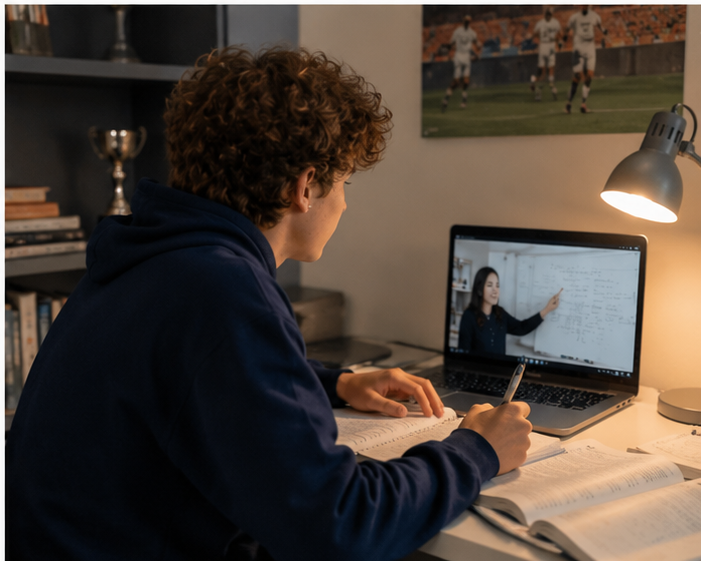 Student in virtual tutoring session