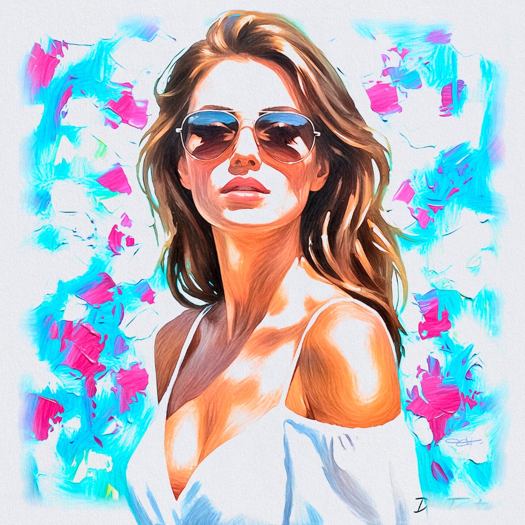 Julia Rayban Explosion Pink Cyan