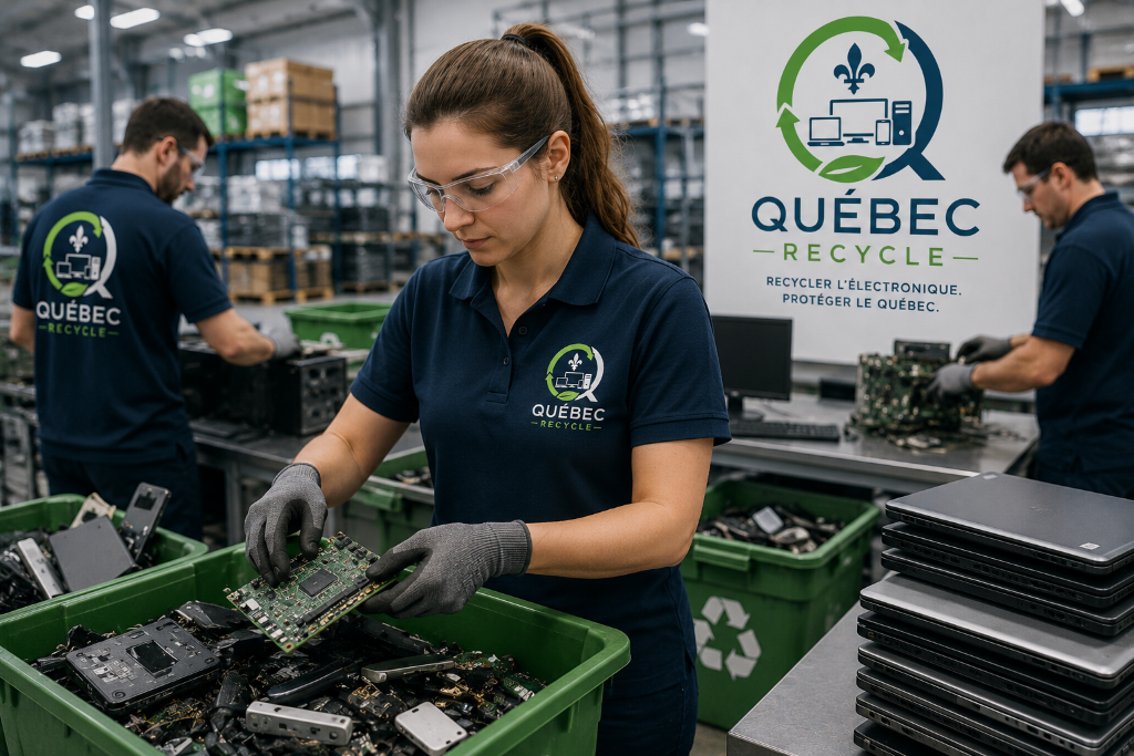 Québec Recycle professional team at work