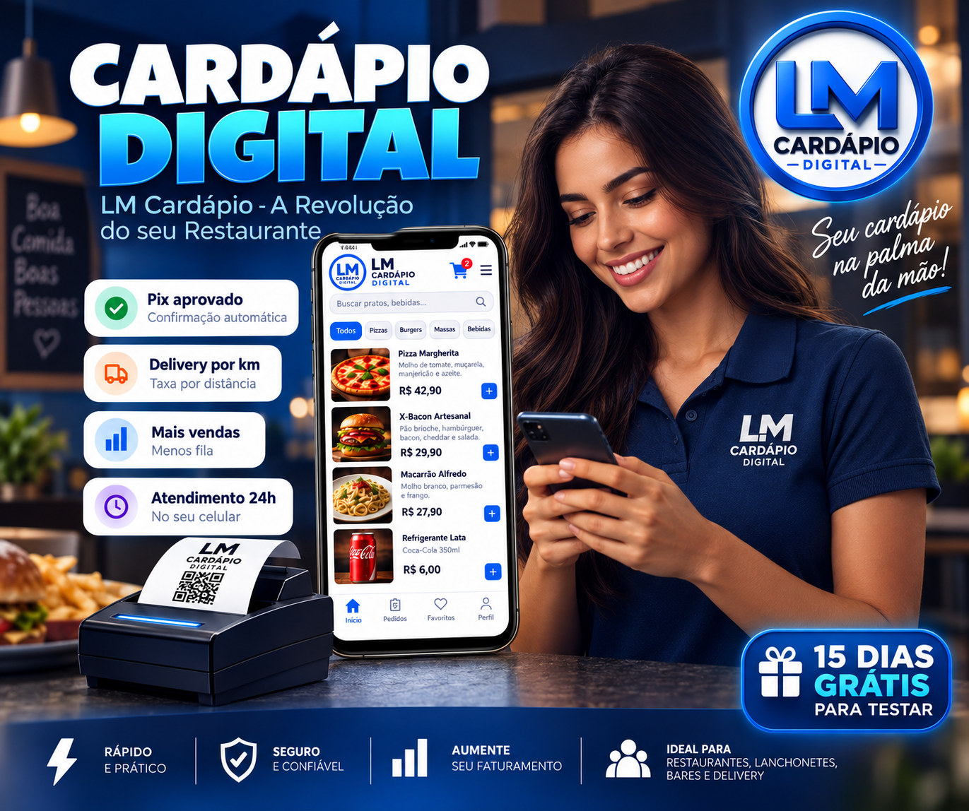 LM Cardápio Digital - cardápio digital no celular