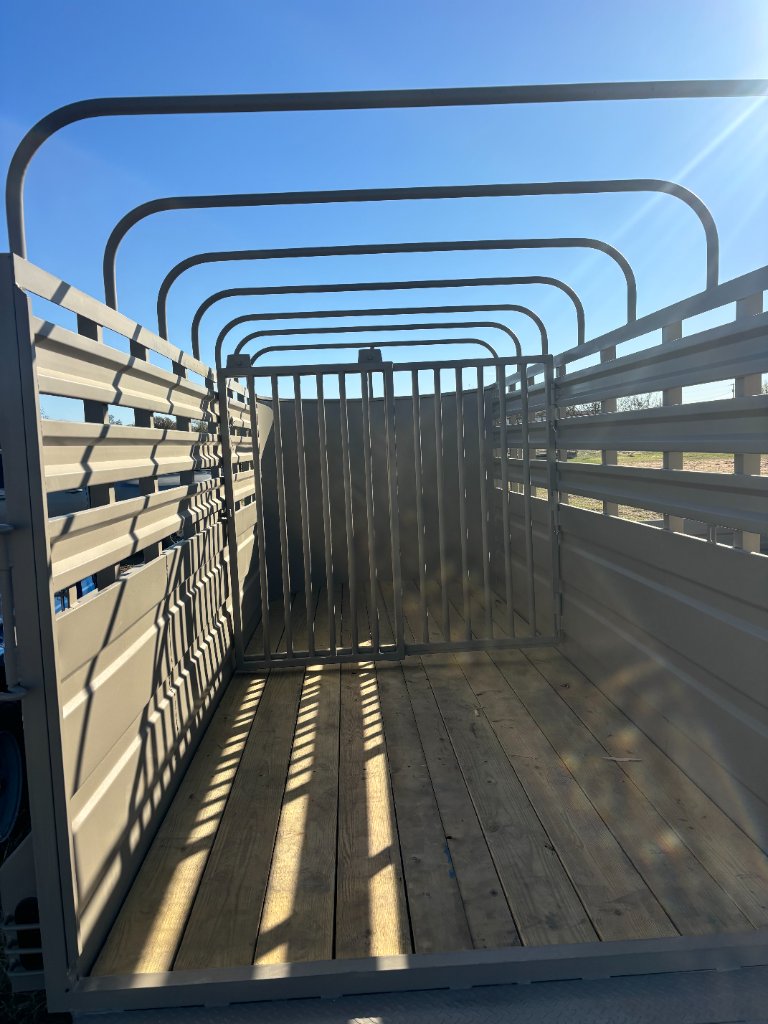 Circle T Livestock Trailer - Tan Interior View