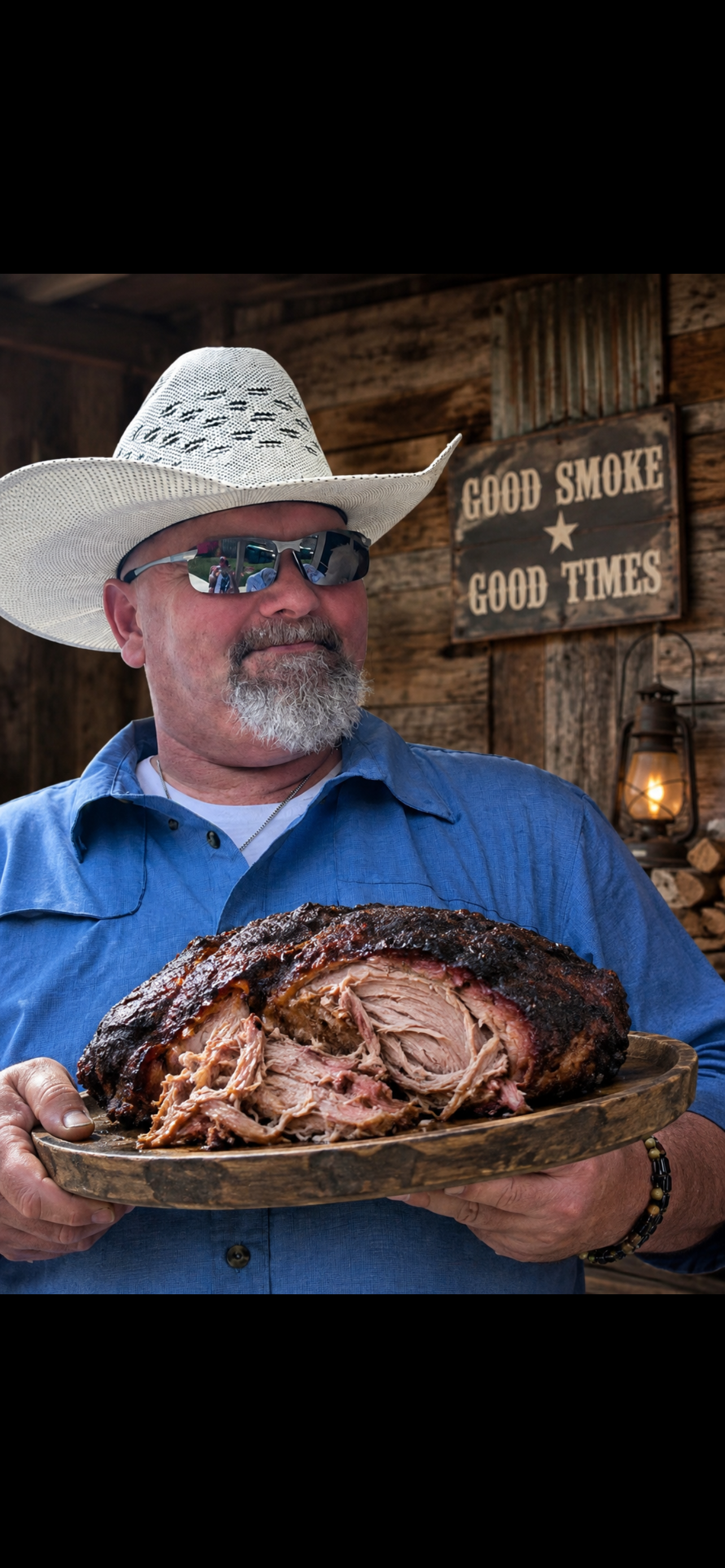 Papa G at his Texas smoker
