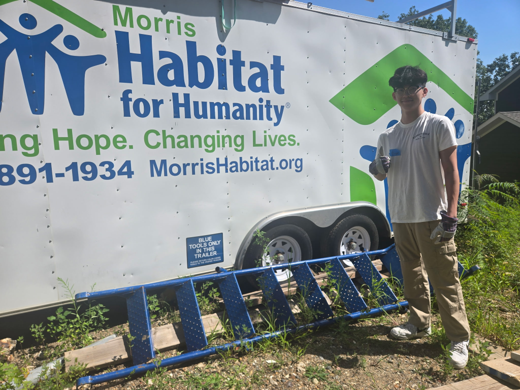 Morris Habitat for Humanity trailer on site