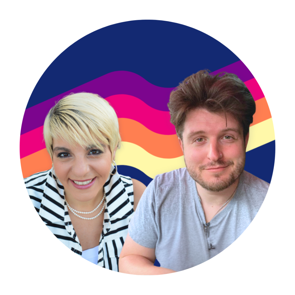 Angela and Simon, co-founders of the Autistic Culture Podcast Network