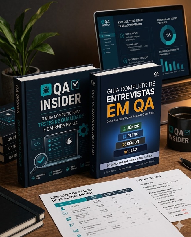 Combo QA Insider - Do Zero ao Senior e o Guia de Entrevistas (2 em 1)