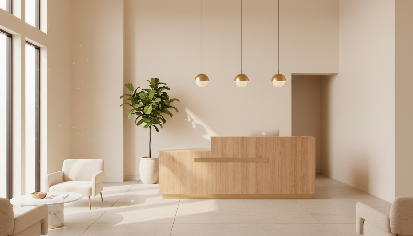 Modern, welcoming dental office interior