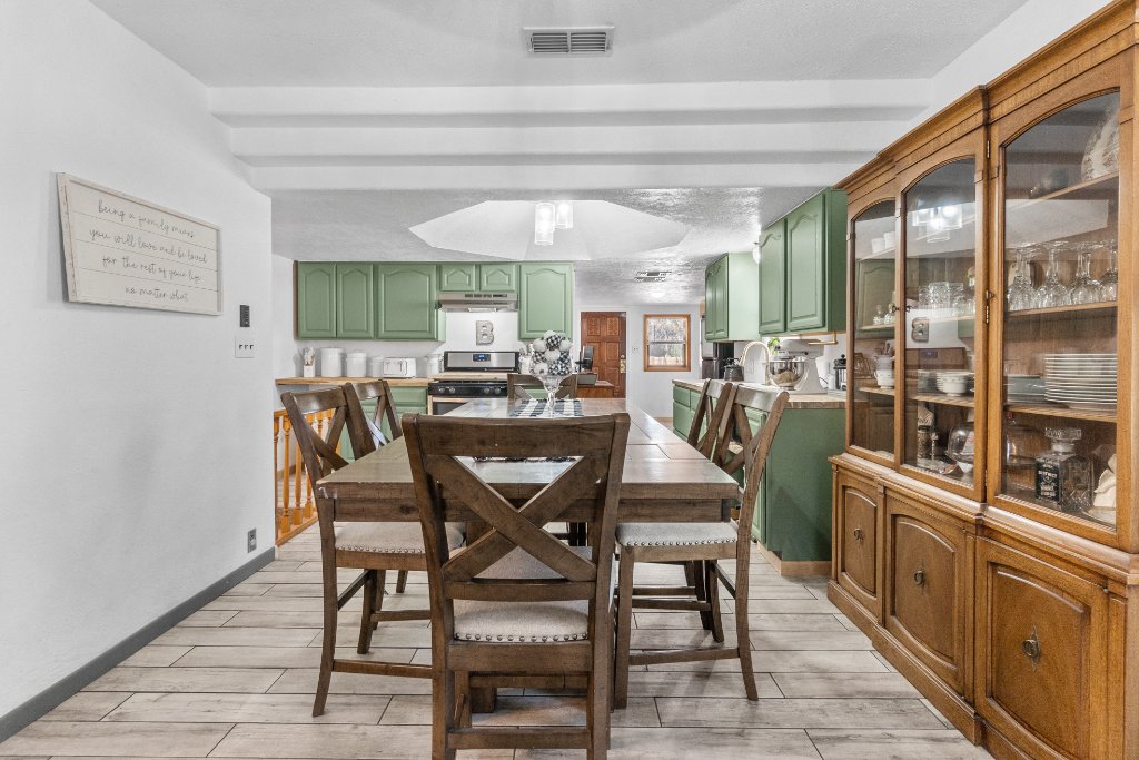 Dining and kitchen