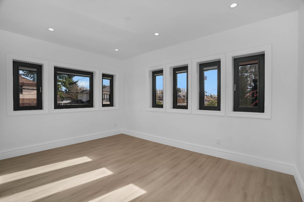 Living room with large windows