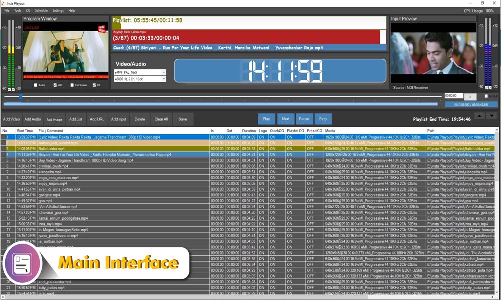 Main Interface