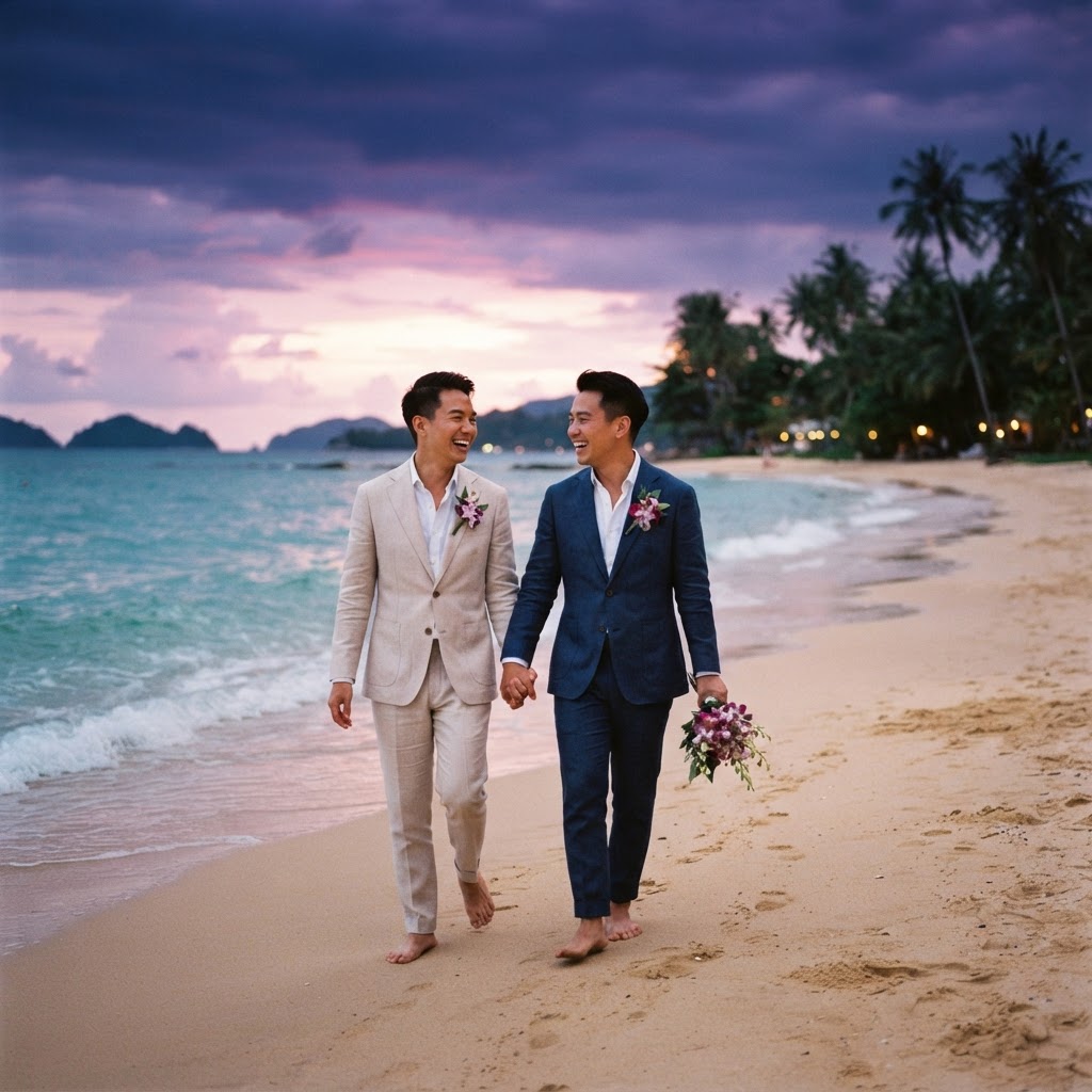 Wedding and honeymoon celebrations in Thailand
