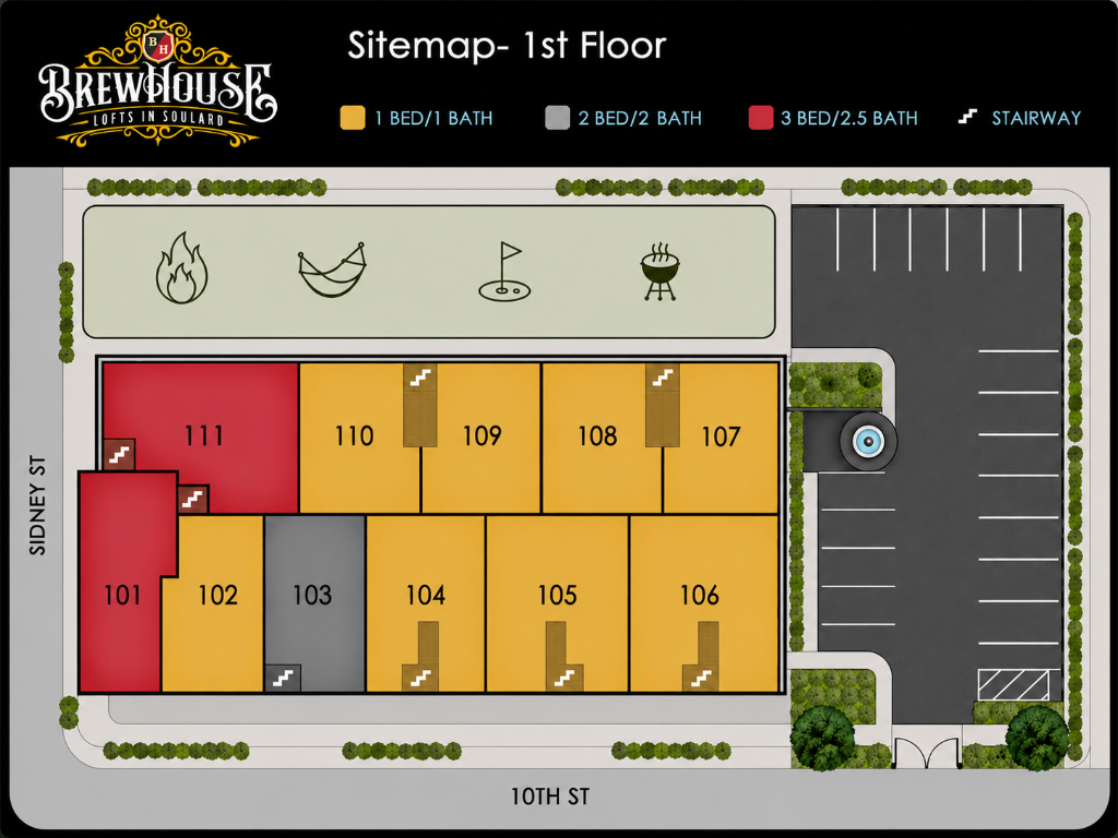 1st Floor Sitemap