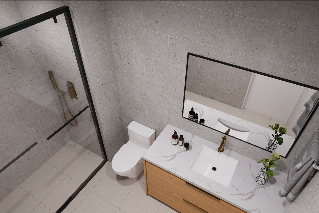 Bathroom — Overhead View