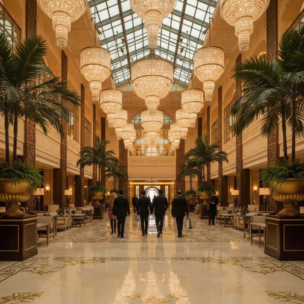 Al Habtoor 5-star hotel luxury lobby